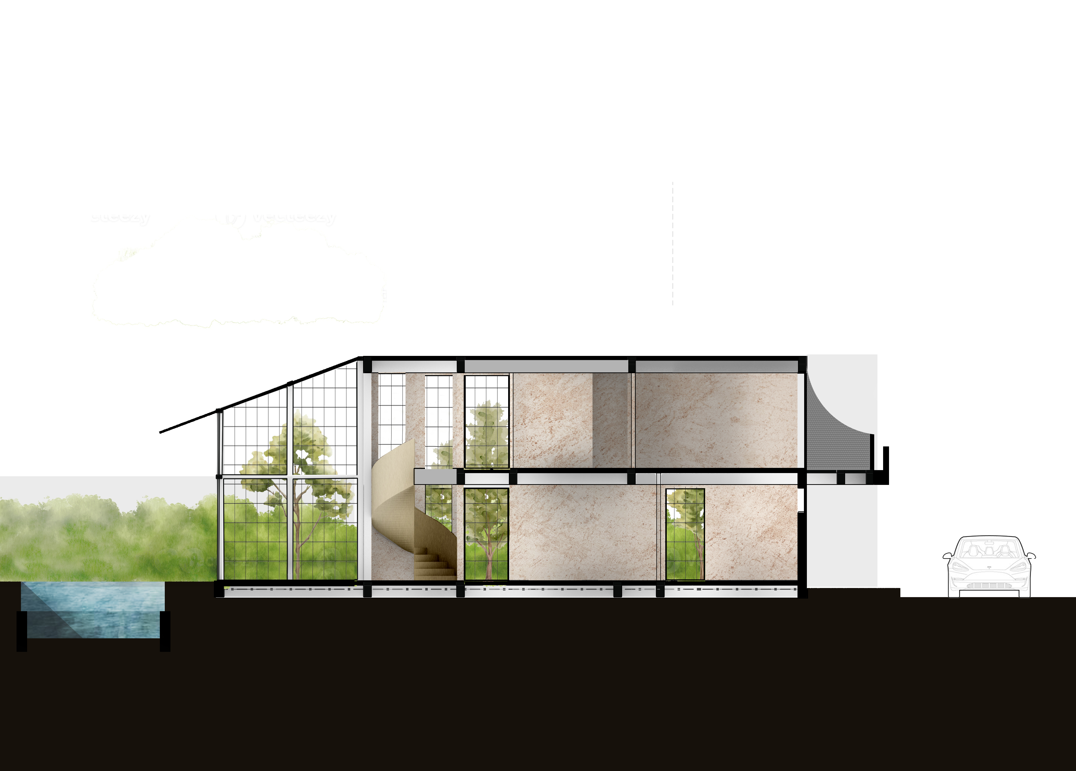 Architectural section drawing